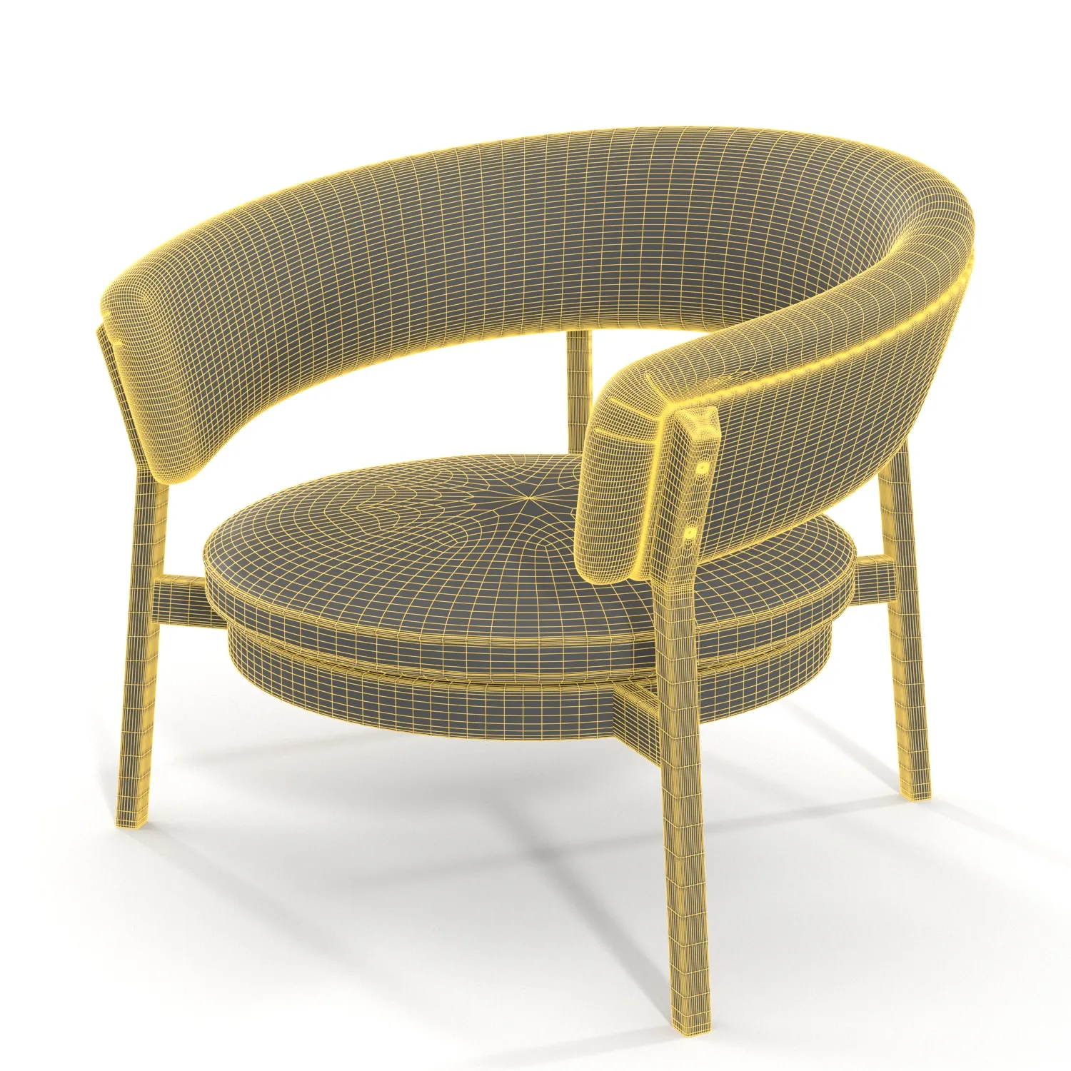 Poltrona Trecentosessanta 1958 Armchair PBR 3D Model_07